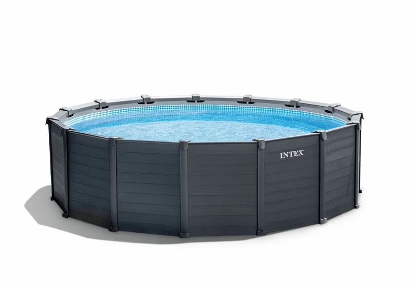 Intex Graphite Panel Pool - 478 X 124 Cm - Met Zandfilterpomp En Accessoires 8 Intex Graphite Panel Pool - 478 X 124 Cm - Met Zandfilterpomp En Accessoires - Afbeelding 6