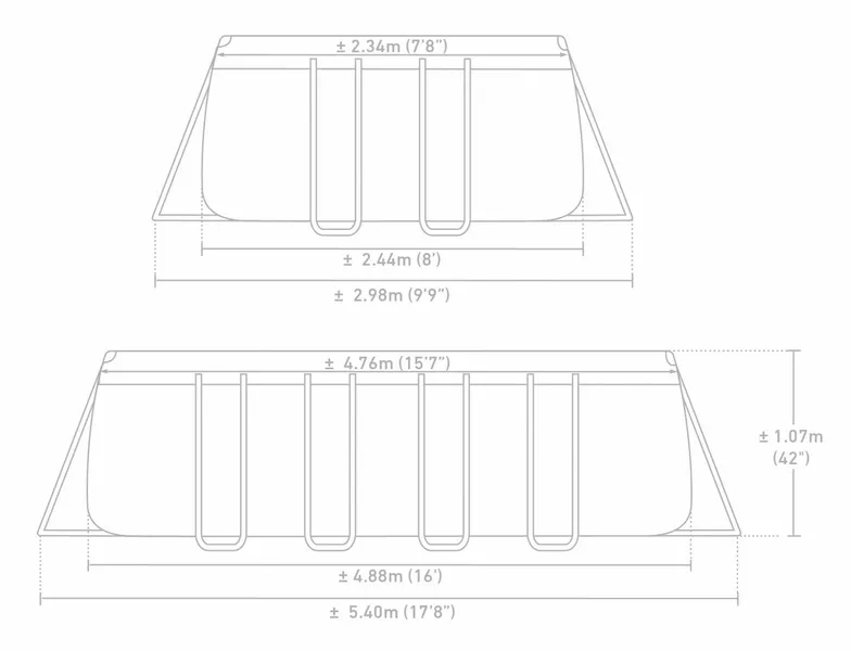 Intex Prism Frame Pool Greywood - 549 X 122 Cm – Met Filterpomp En Accessoires 9 Intex Prism Frame Pool Greywood - 549 X 122 Cm – Met Filterpomp En Accessoires - Afbeelding 8