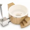 Houtgestookte Hottub Met Filteraansluiting - 4-6 Personen - Wit -Zwembad en SPA 3 4 inclusief filtratiebox 1