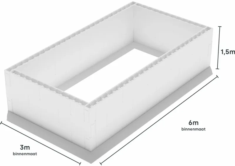 Polystyreen Zwembad Blokkenset - 6,00 X 3,00 X 1,50 M 6 Polystyreen Zwembad Blokkenset - 6,00 X 3,00 X 1,50 M - Afbeelding 4
