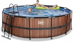 EXIT TOYS EXIT Wood Zwembad - 450 X 122 Cm - Met Zandfilterpomp En Trap -Zwembad en SPA 694 1200 30.27.15.10 4