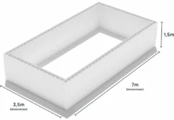 Polystyreen Zwembad Blokkenset - 7,00 X 3,50 X 1,50 M -Zwembad en SPA 700x350 zij size
