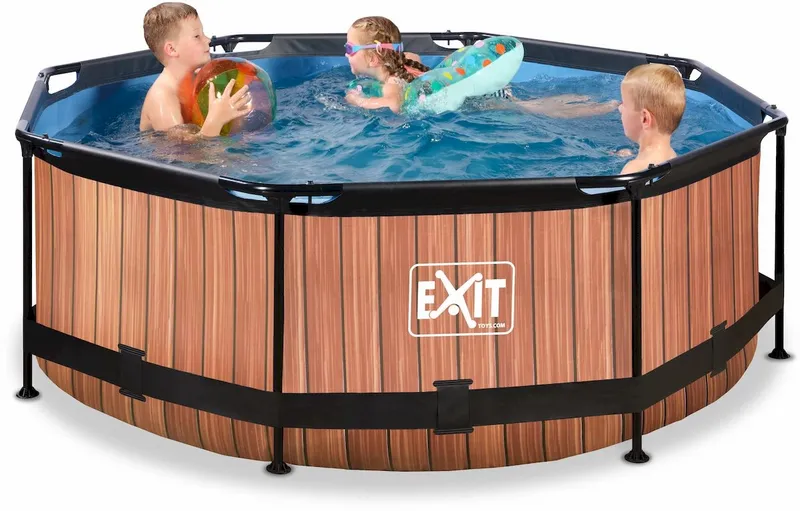 EXIT TOYS EXIT Wood Zwembad - 244 X 76 Cm - Met Filterpomp 5 EXIT TOYS EXIT Wood Zwembad - 244 X 76 Cm - Met Filterpomp - Afbeelding 3