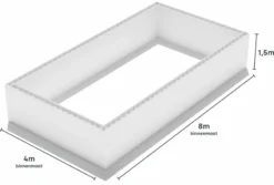Polystyreen Zwembad Blokkenset - 8,00 X 4,00 X 1,50 M -Zwembad en SPA 800x400 zij size