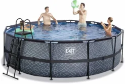 EXIT TOYS EXIT Stone Zwembad - 450 X 122 Cm - Met Zandfilterpomp En Trap -Zwembad en SPA 807 1200 30.27.15.00 3