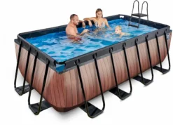 EXIT TOYS EXIT Wood Zwembad - 400 X 200 X 122 Cm - Met Zandfilterpomp En Trap -Zwembad en SPA 864 1200 exit 30 27 42 10 int 5