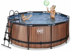 EXIT TOYS EXIT Wood Zwembad - 360 X 122 Cm - Met Zandfilterpomp En Trap -Zwembad en SPA 867 1200 30.27.12.10 3