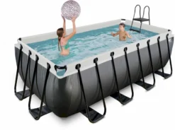 EXIT TOYS EXIT Black Leather Zwembad - 400 X 200 X 122 Cm - Met Zandfilterpomp En Trap -Zwembad en SPA 895 1200 exit 30 27 42 20 int 5