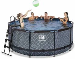EXIT TOYS EXIT Stone Zwembad - 360 X 122 Cm - Met Zandfilterpomp En Trap -Zwembad en SPA 900 1142 30.27.12.00 3