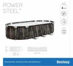 Bestway Power Steel Oval Zwembad - 610 X 366 X 122 Cm - Met Filterpomp En Accessoires -Zwembad en SPA 900 989 5611r 01 power steel