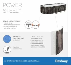 Bestway Power Steel Oval Zwembad - 610 X 366 X 122 Cm - Met Filterpomp En Accessoires -Zwembad en SPA 900 989 5611r 02 power steel