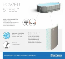 Bestway Power Steel Oval Zwembad - 427 X 250 X 100 Cm - Met Filterpomp En Accessoires -Zwembad en SPA 900 989 56620 02 power steel