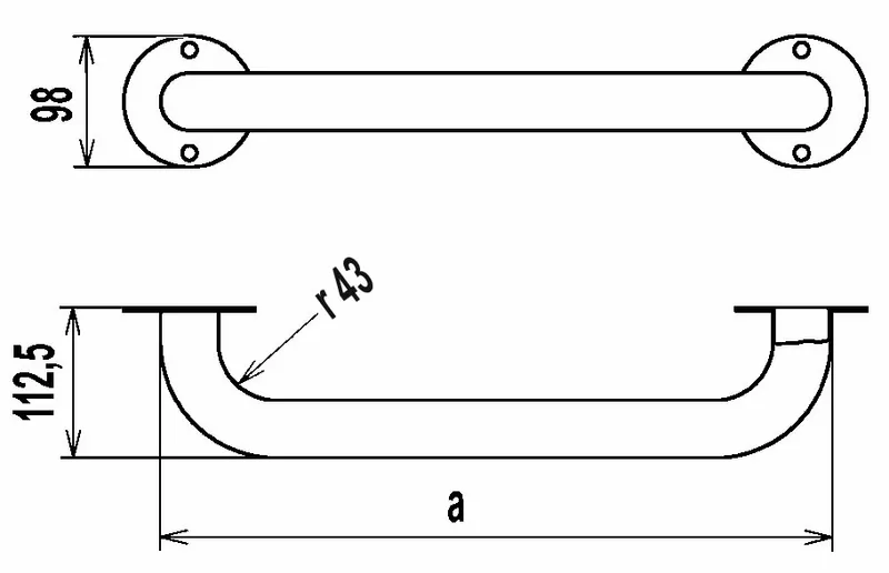 Handrails Zwembadleuning RVS 316 - 3 Meter 4 Handrails Zwembadleuning RVS 316 - 3 Meter - Afbeelding 2