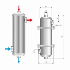 Pahlen Maxi-Flo MF 135 Zwembad Warmtewisselaar - RVS -Zwembad en SPA afmetingen pahlen rvs maxi flo warmtewisselaar zwembad