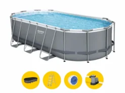 Bestway Power Steel Oval Zwembad - 549 X 274 X 122 Cm - Met Filterpomp En Accessoires