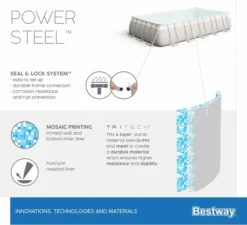 Bestway Power Steel Rectangular Zwembad - 732 X 366 X 132 Cm - Met Zandfilterpomp En Accessoires -Zwembad en SPA bestway power steel rectangular zwembad 732 x 366 x 132 cm set 16