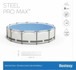 Bestway Steel Pro MAX Zwembad - 427 X 107 Cm - Met Filterpomp En Accessoires -Zwembad en SPA bestway steel pro max zwembad 427 x 107 cm set 18