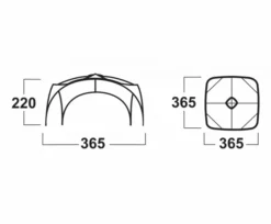 Husky Broof L Partytent -Zwembad en SPA broofl afmetingen