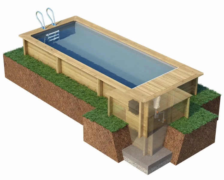 BWT Compact Stadszwembad - 6.00 X 2.50 X 1.33 M - Met Zandfilterpomp En Omkasting 4 BWT Compact Stadszwembad - 6.00 X 2.50 X 1.33 M - Met Zandfilterpomp En Omkasting - Afbeelding 2