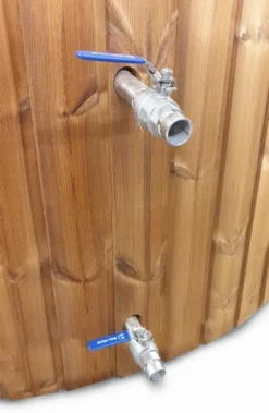 Houtgestookte Hottub Met Filteraansluiting - 4-6 Personen - Wit -Zwembad en SPA connenctions of filtration 1 2