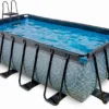 EXIT TOYS EXIT Stone Zwembad - 400 X 200 X 122 Cm - Met Zandfilterpomp En Trap -Zwembad en SPA exit stone zwembad 400 x 200 x 122 cm