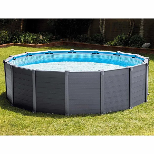Intex Graphite Panel Pool - 478 X 124 Cm - Met Zandfilterpomp En Accessoires 6 Intex Graphite Panel Pool - 478 X 124 Cm - Met Zandfilterpomp En Accessoires - Afbeelding 4