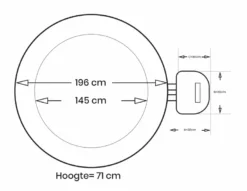 Intex Pure Spa Bubble Therapy Opblaasbare Spa - 4 Persoons -Zwembad en SPA intex bubbletherapy 4persoons afmetingen