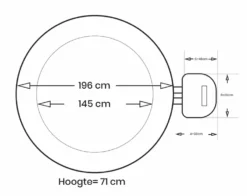 Intex Pure Spa Greywood Deluxe Opblaasbare Spa - 4 Persoons -Zwembad en SPA intex greywood deluxe 4persoons afmetingen