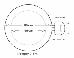 Intex Pure Spa Greywood Deluxe Opblaasbare Spa - 6 Persoons -Zwembad en SPA intex greywood deluxe 6persoons afmetingen