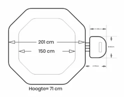 Intex Pure Spa Jet & Bubble Deluxe Opblaasbare Spa - 4 Persoons -Zwembad en SPA intex jetbubble deluxe 4persoons afmetingen
