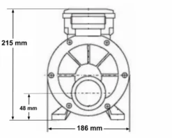 LX JA200 Spa Massagepomp 2 PK - 1 Speed -Zwembad en SPA ja150.3