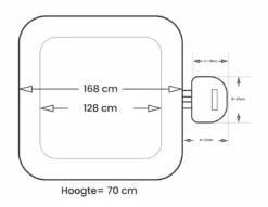 NetSpa Aspen Opblaasbare Spa - 4 Persoons -Zwembad en SPA netspa aspen afmetingen