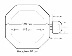 NetSpa Python Opblaasbare Spa - 6 Persoons -Zwembad en SPA netspa python afmetingen
