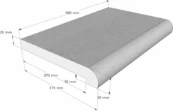 Scandi Roc Nevada Randtegel - Off White -Zwembad en SPA scandi roc nevada randtegel afmetingen