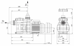 Aqua Vario Plus Variabele Zwembadpomp -Zwembad en SPA technischetekeningspeckaquavarioplus