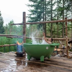 Weltevree Dutchtub Original Houtgestookte Hottub - 4 Personen - Grijs -Zwembad en SPA weltevree green dutchtub original treehouse